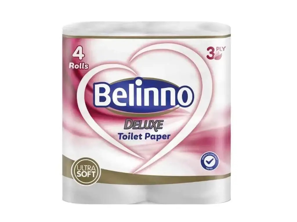 Туалетний папір Belinno (Белінно) Deluxe (Делюкс) 4 рулони